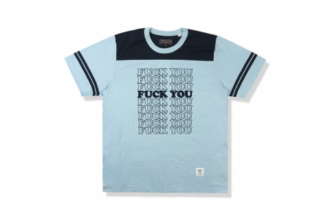 Supreme Hysteric Glamour Fuck You Football Tee Light Blue Glab Vn